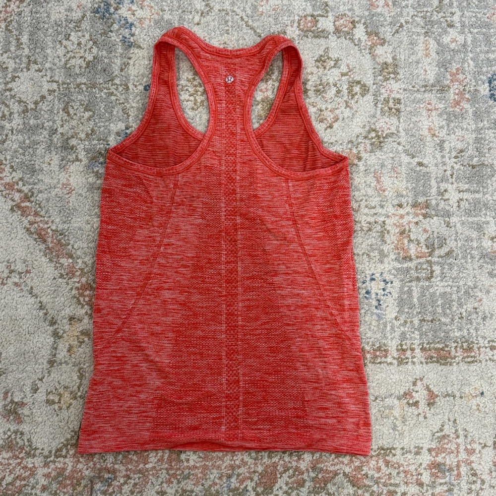 Lululemom Women's Coral Swiftly Racerback Tank Top - Picture 2 of 3